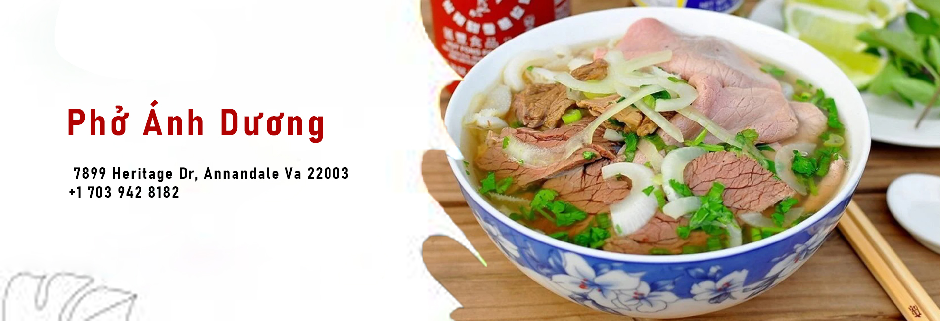 Bowl of Vietnamese pho anh information at Restaurant 22003